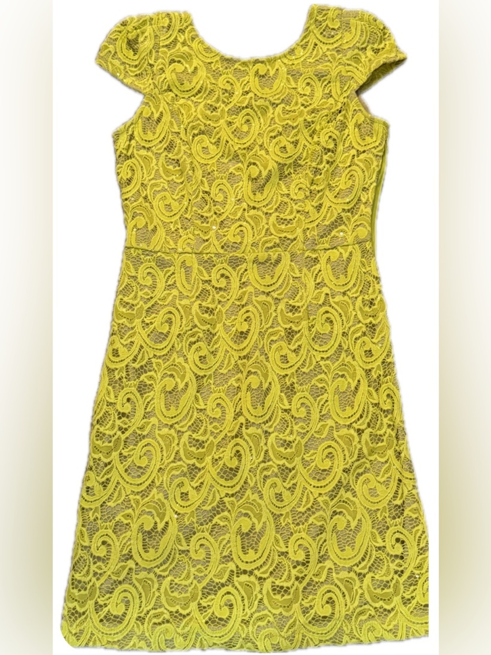 Bright Yellow Lace Dress